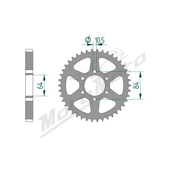 AFAM Steel Standard Rear Sprocket 530 42-45 teeth