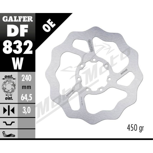 GALFER Wave® Front Brake Rotor TM Racing MX 85cc 02-21