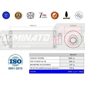 Duslintuvo kompl. Dominator Round BMW G310GS 2016-2022