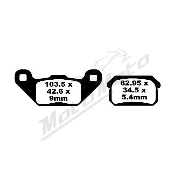 EBC TT Sport Carbon Fusion Brake Pads CPI XS 250 06-08