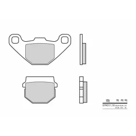 BREMBO Street Carbon Ceramic stabdžių trinkelės HM / KAWASAKI / SUZUKI 50-125cc 1983-2005