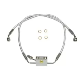 MAGNUM SHIELDING Priekinių apatinių stabdžių žarnelės kompl. ABS chromuotas Harley Davidson FLFB / FLFBS / FXFB / XL / FXFBS 1200/1868 18-23