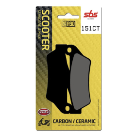 SBS 151CT Scooter Carbon Tech Organic Brake Pads Aprilia / Gilera / MBK / Piaggio / Suzuki / Yamaha 125-850cc 99-20