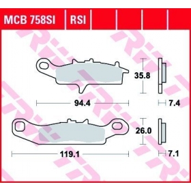 STABDŽIŲ TRINKELĖS TRW MCB758SI OFFROAD