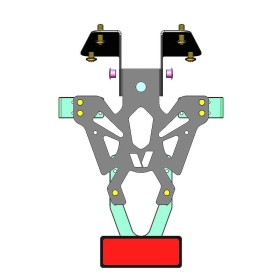 V PARTS valstybinio numerio laikiklis juodas Yamaha MT-03 / MT 125 / YZF R125 / YZF R3 15-24