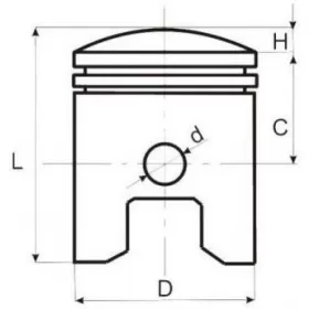 Piston ATV 250cc 4T (Height 48,5mm) PIN Ø16 Ø67