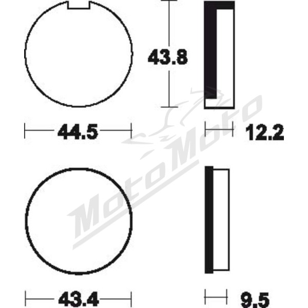 TECNIUM Street Organic Brake pads Kawasaki KE / Suzuki GT 50/125 77-85