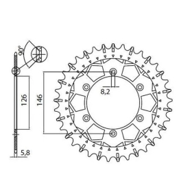 SUNSTAR SPROCKETS Rear Sprocket Kawasaki / Suzuki 125-450 80-26