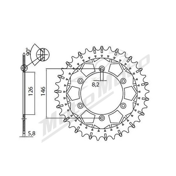 SUNSTAR SPROCKETS Rear Sprocket Kawasaki / Suzuki 125-450 80-26
