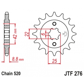 Front sprocket JTF276