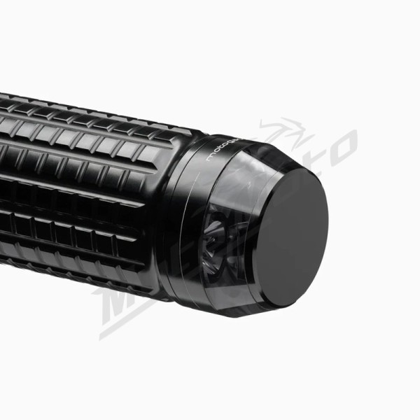 MOTOGADGET Universal tinted turn signal mounted on the end of the handlebar, 1 pc.