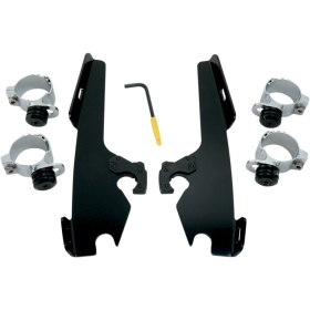 MEMPHIS SHADES HD Fats/Slim Windshield  Trigger-Lock Complete Mount Kit Harley Davidson FLS / FLSTN / FXDWG / FXST / FXSTB / FXSTD / FXSTI / FXWG 1340-1690 80-17