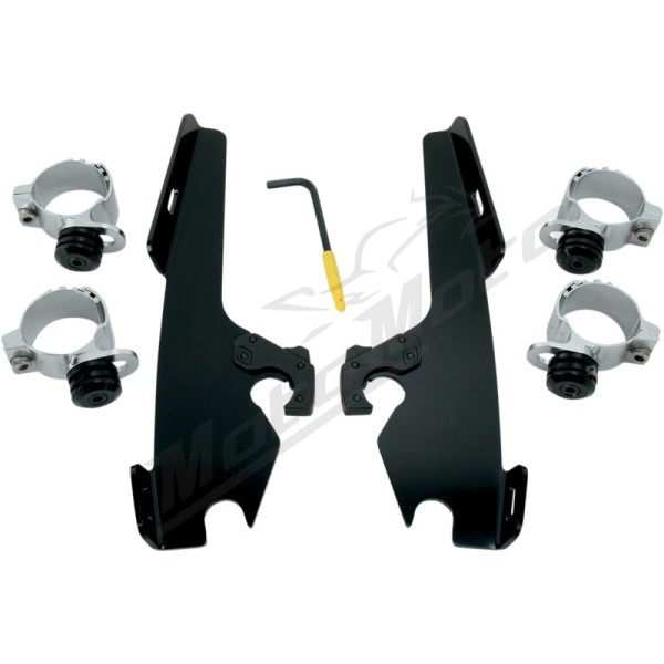 MEMPHIS SHADES HD Fats/Slim Windshield  Trigger-Lock Complete Mount Kit Harley Davidson FLS / FLSTN / FXDWG / FXST / FXSTB / FXSTD / FXSTI / FXWG 1340-1690 80-17