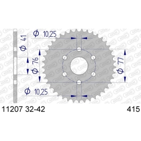 AFAM Aluminium Ultra-Light Rear Sprocket 415 35-38 teeth