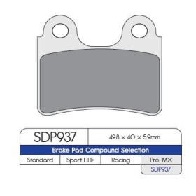 DP BRAKES SDP Pro MX High-Performance Brake Pads Beta / Gas Gas / Scorpa / Sherco / TRS 80-300cc 01-23