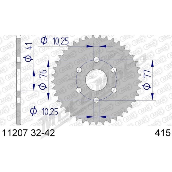 AFAM Aluminium Ultra-Light Rear Sprocket 415 35-38 teeth