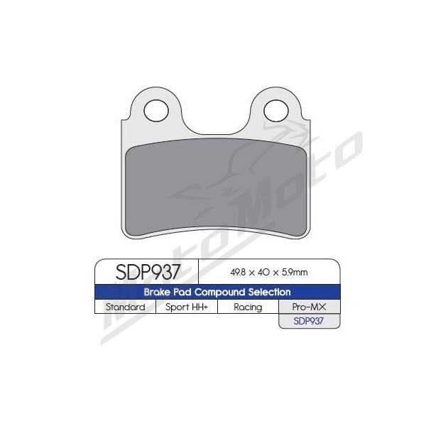 DP BRAKES SDP Pro MX High-Performance Brake Pads Beta / Gas Gas / Scorpa / Sherco / TRS 80-300cc 01-23