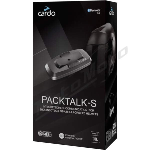 Cardo Packtalk-S Shoei Gen 3 Communication System Single Pack