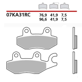 Brembo stabdžių trinkelės Carbon-Ceramic Racing BENELLI / CAGIVA / CAN-AM / CPI / DAELIM / HONDA / HYOSUNG / KAWASAKI / SUZUKI / TRIUMPH / YAMAHA