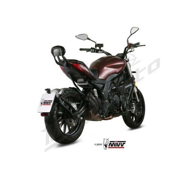MIVV Double Gun Full Steel Black Muffler Benelli 502C / Leoncino 500cc 19-24