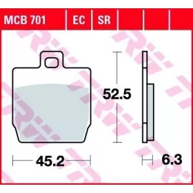 BRAKE PADS TRW MCB701SR 