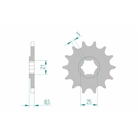 AFAM Steel Standard Front Sprocket 24302 - 520 14-15 teeth HUSQVARNA WR / WRK / CR / KAWASAKI KX 240-500cc 83-99