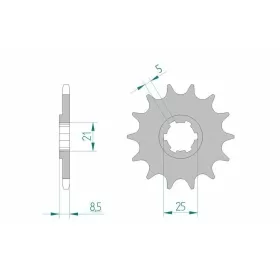 AFAM Steel Standard Front Sprocket 24302 - 520 14-15 teeth HUSQVARNA WR / WRK / CR / KAWASAKI KX 240-500cc 83-99