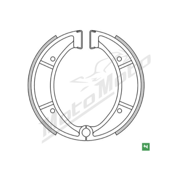 Newfren būgninių stabdžių trinkelės Husqvarna CR / WR / WRE / XC / TC 125-510cc 81-95 (160X30MM)