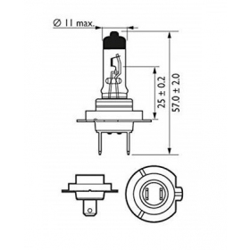 Lemputė OSRAM H7 PX26D 12V/55W