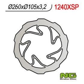NG Priekinis fiksuotas stabdžių diskas 260X105X3.2mm BMW G 450cc 08-11