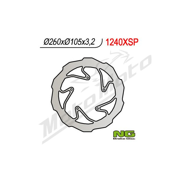 NG Priekinis fiksuotas stabdžių diskas 260X105X3.2mm BMW G 450cc 08-11