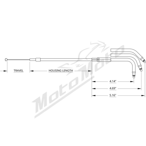 DRAG SPECIALTIES Stainless Braided Throttle Cable Harley Davidson FLHR / FLHRC / FLHRCI / FLHRI 1340-1450cc 97-07