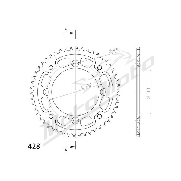 Supersprox Stealth Rear sprocket KTM SX85 Gold 50T