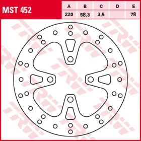 TRW Front Brake Disc Honda NSC / AFS / NSC / SCV / PCX / SH 50-150cc 10->