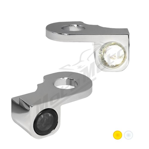 HEINZ BIKES Nano posūkiai/gabaritinės šviesos ant vairo chromuoti Harley Davidson VRSCA / VRSCDX / VRSCF / VRSCX 1130/1250 02-17