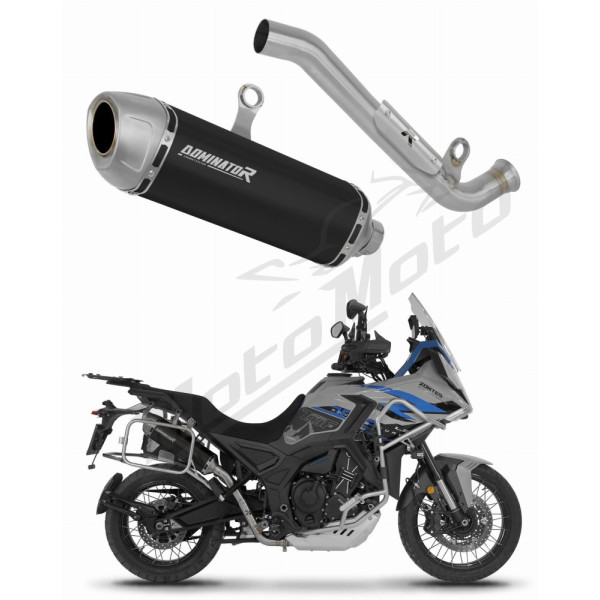 Dominator Exhaust Silencer Muffler S6 BLACK + dB killer Zontes 703F 25->