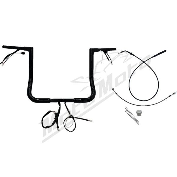 FAT BAGGERS INC. 1-1/4" EZ Install Flat Top Handlebar Kit Black 91,5cm