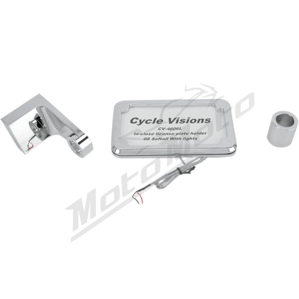CYCLE VISIONS In-Close License Plate Holder Harley Davidson FLS / FLSS / FLSTC 1584-1800cc 08-17