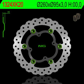 NG Front Floating Brake Disc 260x95x3mm KTM SX / Freeride 85-250cc 11-17