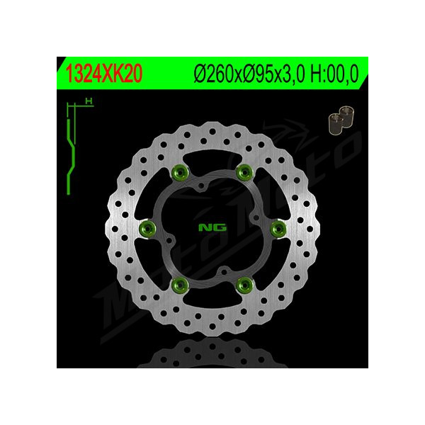 NG Front Floating Brake Disc 260x95x3mm KTM SX / Freeride 85-250cc 11-17