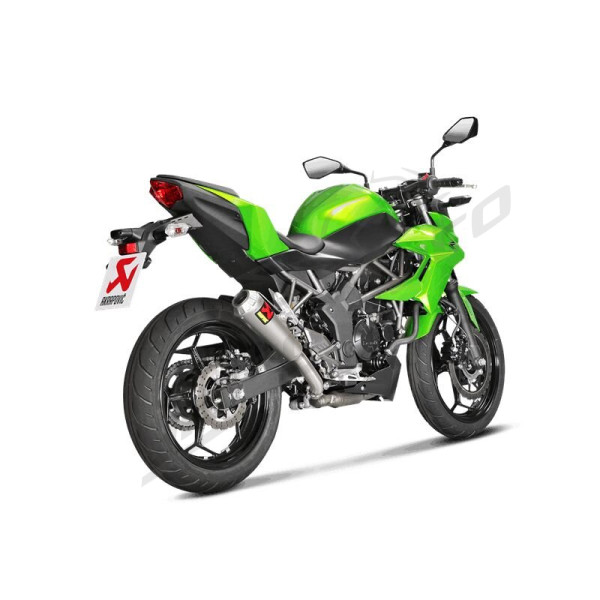 AKRAPOVIC Slip-On Line Muffler Titanium / Aluminum Kawasaki Ninja / Z 125-250 15-24