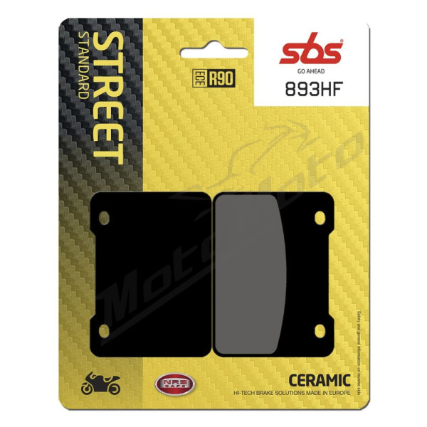 SBS HF Street 893HF Ceramic Organic Brake Pads SYM SB 250NI 14-15