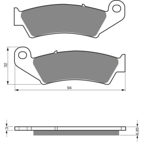 GOLDFREN stabdžių trinkelės 041 S33 Aprilia / Beta / Gas Gas / Honda / Kwasaki / Yamaha