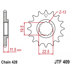 Front sprocket JTF409