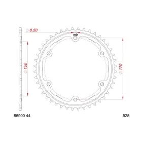 AFAM standartinė plieninė galinė žvaigždė 525 44 dantukų TRIUMPH SPEED TRIPLE 1200 21-25