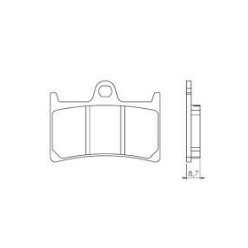 Brenta Ceramic Brake Pads Yamaha BT / FJR / FZ1 / FZ6 / FZ8 / FZR 250-1300cc 89-25