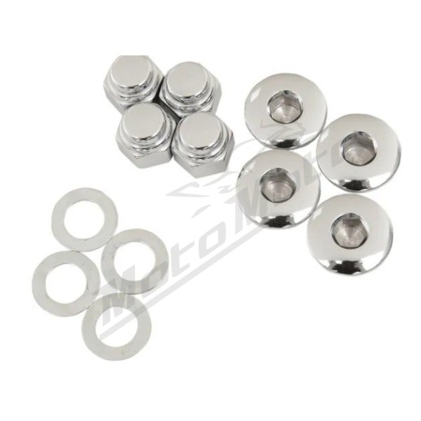 COLONY Replacement Rocker Shaft End Plugs And Nuts Harley Daidson FL / FLH / FX / FXE / XLH / XLX 1000/1340 71-84