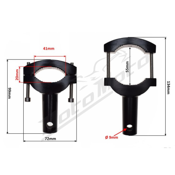 MAXTUNED FOG LIGHT HOLDER SET BMW / Benelli 502-1200cc 04-21