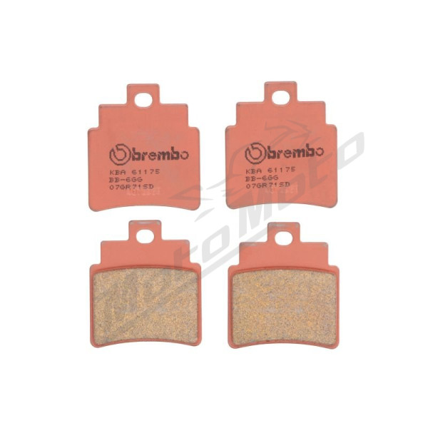 Brembo Galinės stabdžių trinkelės 50,7x44,6x7mm Arctic Cat / Gilera / Kymco 250-300 04-16