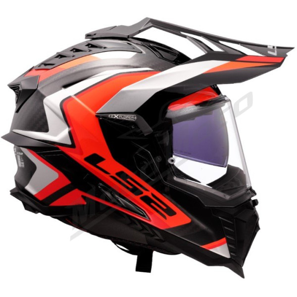 Krosinis Šalmas LS2 MX701 C EXPLORER FRONTIER 2 Raudonas